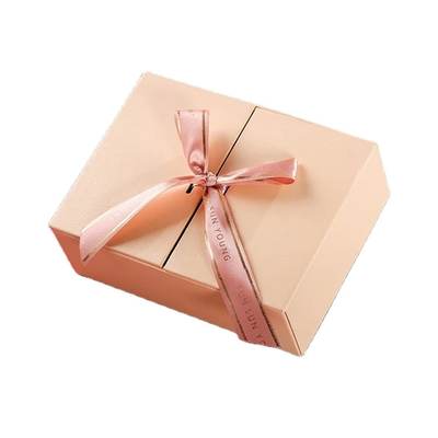 Tarjeta de invitación de lujo casamiento de alta gama caja de regalo de cartón con doble puerta abierta caja de embalaje cosmético