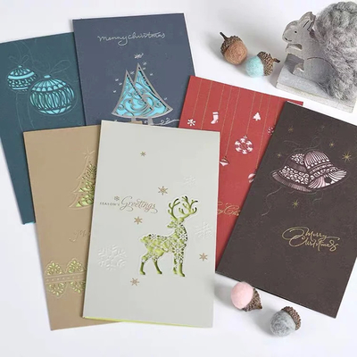 Lujo Feliz Navidad gracias tarjetas de regalo de la nota juego diy tarjeta de felicitación impresión personalizada
